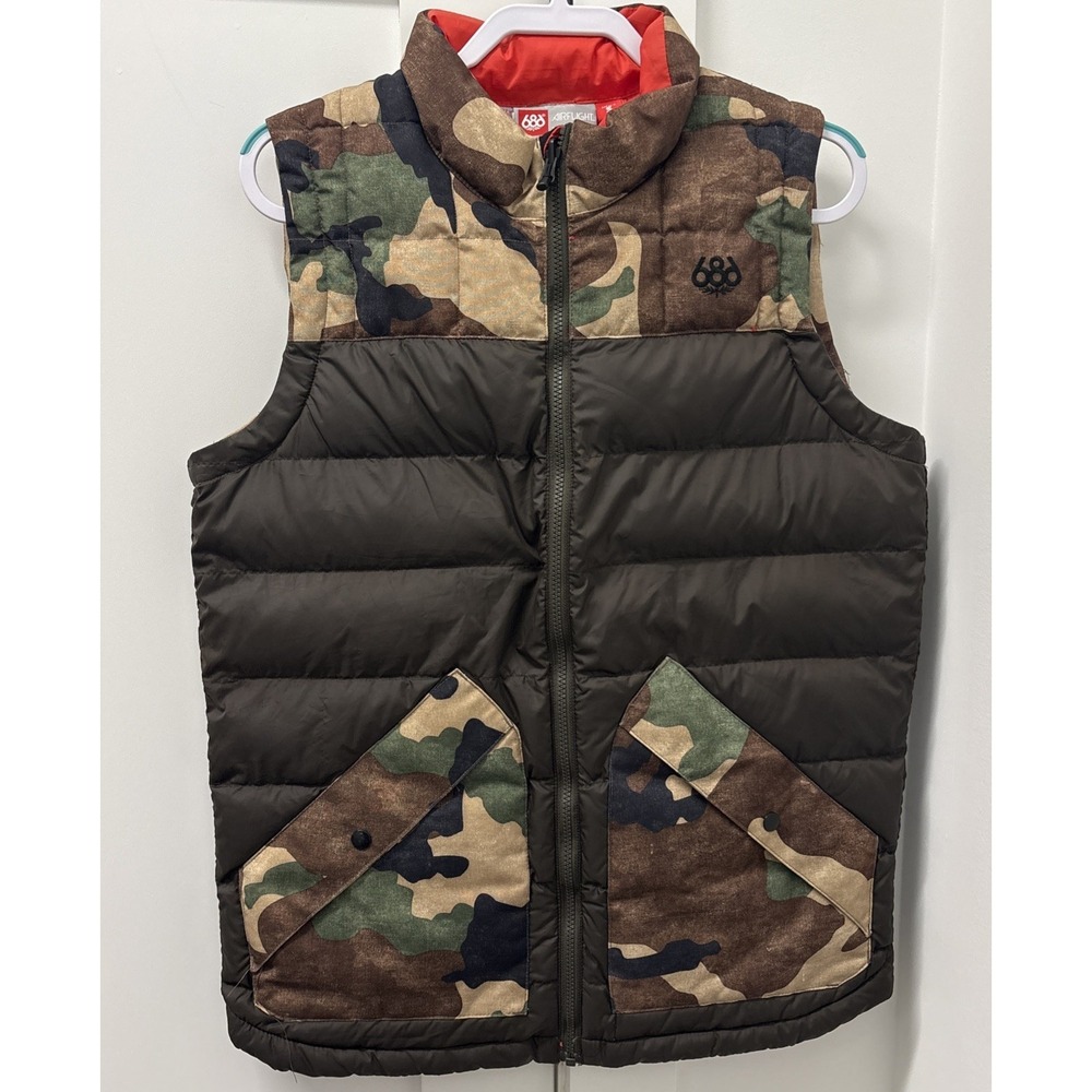 686 Airflight Mens Small Puffer Vest Camouflage